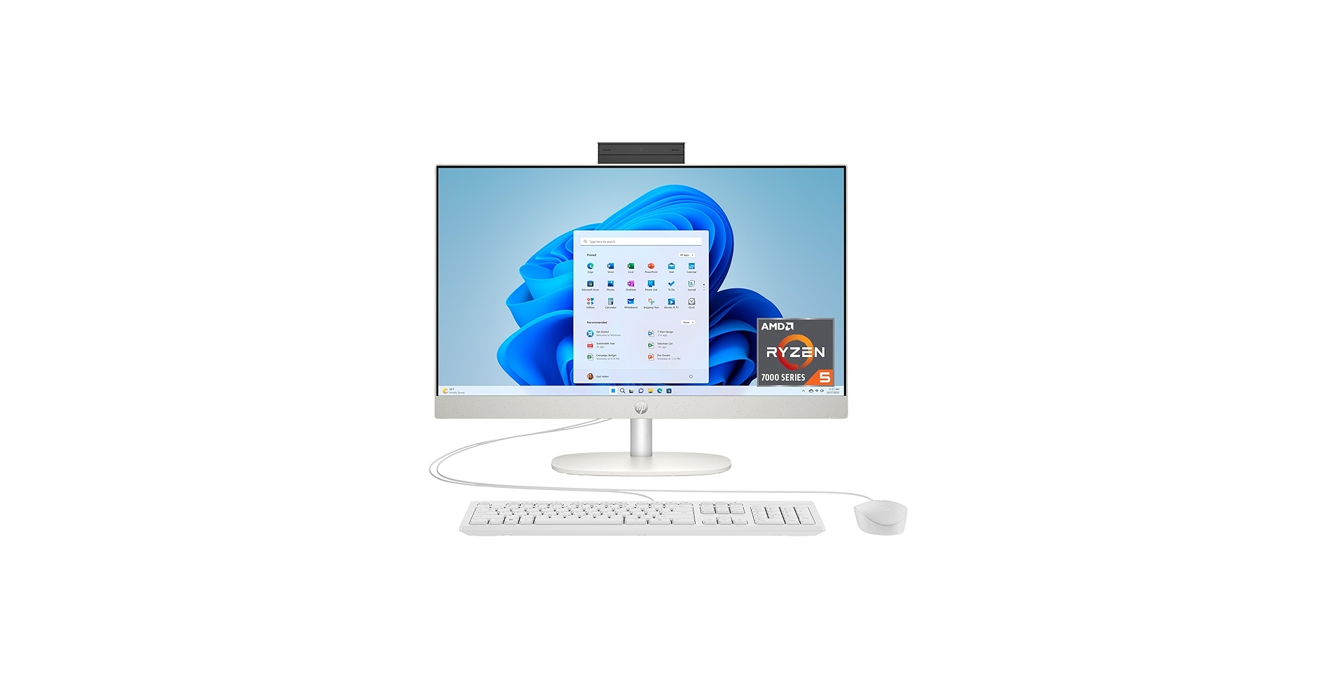 Amazon.com: HP 24 inch All-in-One Desktop PC, FHD Display, AMD